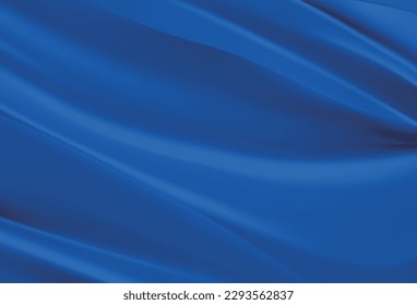 Celebration Luxury blue satin smooth background vector Illustration