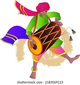 Celebration Maharashtrian Festivals India Drummers Welcome Stock Vector ...