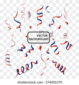 Celebration with many falling tiny confetti pieces. vector background