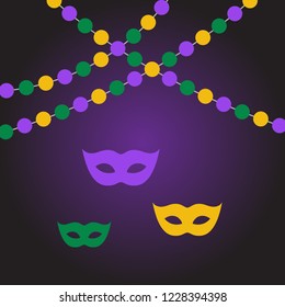 Celebration mardi gras party background template vector illustration
