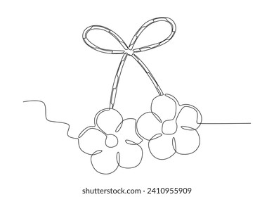 A celebration martyr of the Romanian nation. Martisor one-line drawing