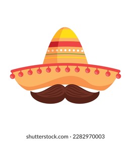 Celebration of Mexican culture cinco de mayo icon isolated