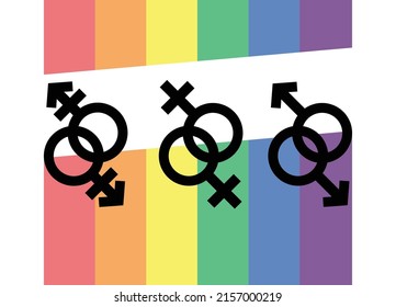 Celebration of the month of pride - equality in the choice of partners for relationships. Banner for pride month design. Pride infographic. Illustration in flat graphic style.