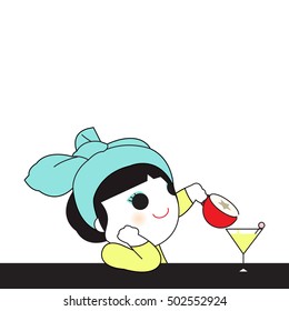 Celebration Mood Character Paper Note illustration