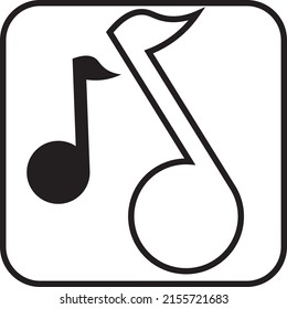 Notas musicales de celebración, ilustración, vector sobre un fondo blanco.