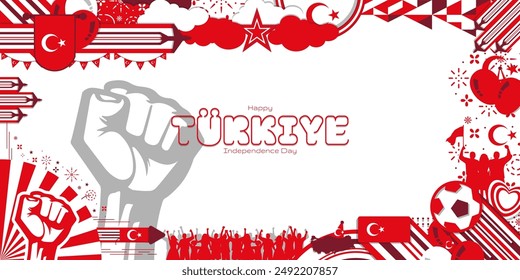 Celebration of the national holiday of independence Türkiye