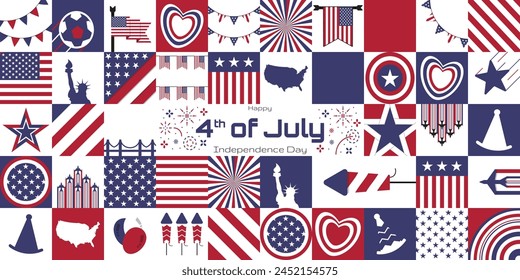 Celebration of the national holiday of independence United States of America