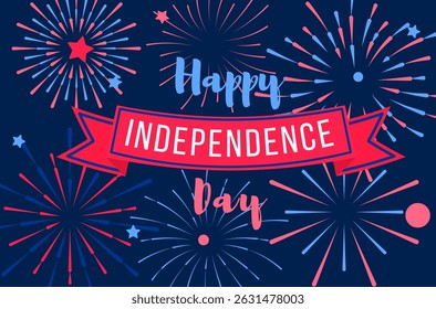 Celebration night with colorful firecracker festival joy and cheerful carnival backdrop for usa holiday fourth of july decoration vector icon and fun star group illustration transparent style

