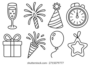 Festa de Coleção de Objetos de Celebração
