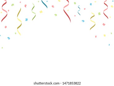 Celebration party background, Colorfful confetti vector illustartion frame