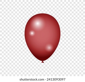 Celebration party balloon vector. Balloon 3d style vector illustration. 