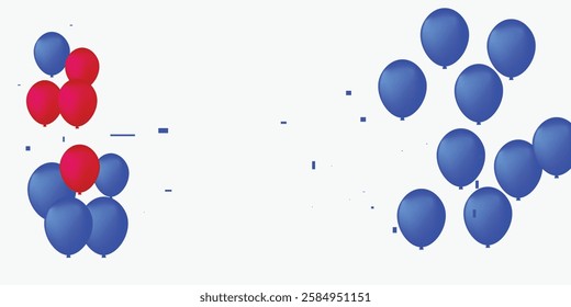 Celebration party banner with Blue color balloons background. Sale Vector illustration. Grand Opening Card luxury greeting rich. frame template.