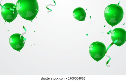 Green birthday card Royalty Free Stock SVG Vector and Clip Art