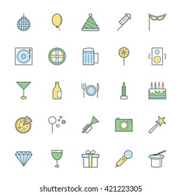 Celebration and Party Bold Icons Illustration 1