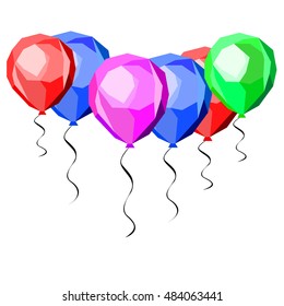 celebration, party, decoration, balloon, vector, illustration, birthday, air, holiday, happy