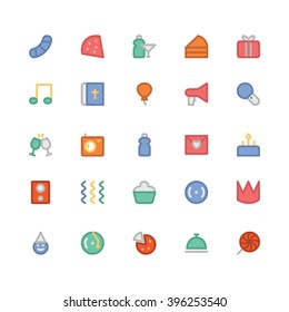 Celebration and Party flat bold Vector Icons 7