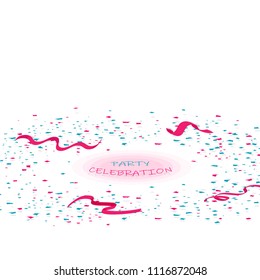 Celebration, party, gift, surprise, holiday paper scatter floating on the floor abstract background vector illustration