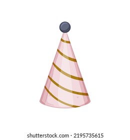 celebration party hat cartoon. celebration party hat sign. isolated symbol vector illustration