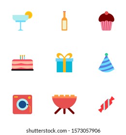 Celebration Party Icon Set Stock Illustration Vector Design