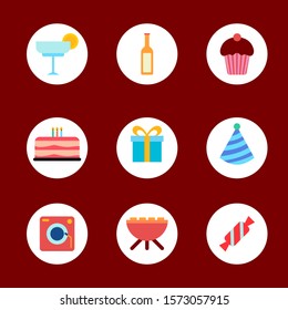 Celebration Party Icon Set Stock Illustration Vector Design