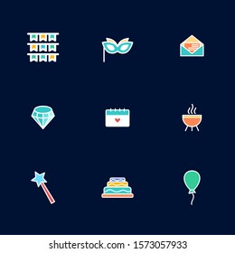 Celebration Party Icon Set Stock Illustration Vector Design