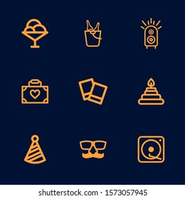 Celebration Party Icon Set Stock Illustration Vector Design