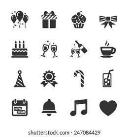 Feiern und Party Icon Set, Vektorillustration eps10.