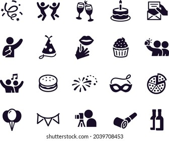 Celebration party Icons vector design 