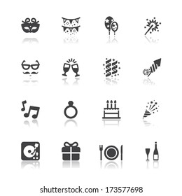 Celebration and Party Icons with White Background