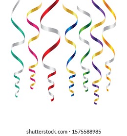 celebration party ribbon colorful vector