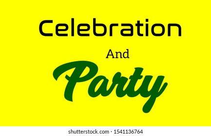 celebration and party template with yellow background, compatible for any company.