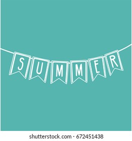 Celebration pennants icon, vector illustration design. Party objects collection.