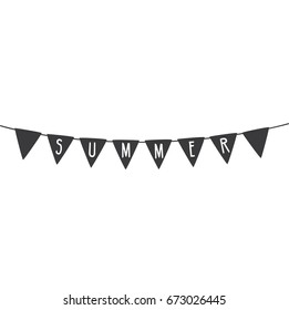 Celebration pennants icon, vector illustration design. Party objects collection.