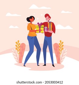 Celebration - People, a gift for you, happy couple