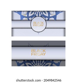 Celebration Poster For Black Friday Beige Color with Abstract Ornament