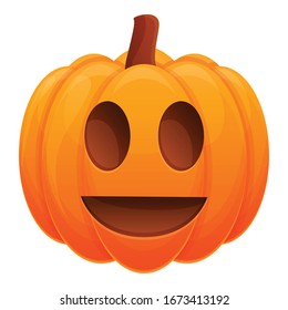Celebration pumpkin icon. Cartoon of celebration pumpkin vector icon for web design isolated on white background