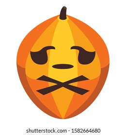 Celebration pumpkin icon. Isometric of celebration pumpkin vector icon for web design isolated on white background