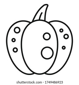 Celebration pumpkin icon. Outline celebration pumpkin vector icon for web design isolated on white background