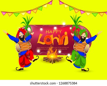 Celebration Punjabi festival Lohri background
