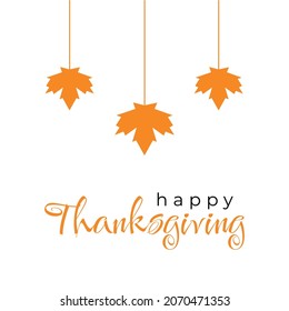 Celebration quote "Happy Thanksgiving" on textured background for postcard, autumn icon, logo or badge. Autumn vector vintage style calligraphy	