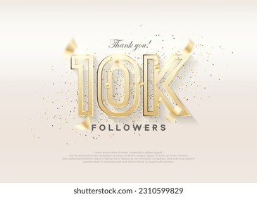 Celebration of reaching 10k followers. with premium luxury design.