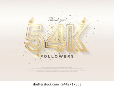 Celebration of reaching 54k followers. with premium luxury design.