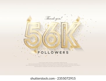 Celebration of reaching 56k followers. with premium luxury design.