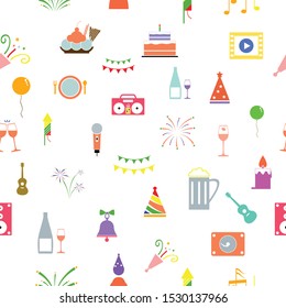 celebration seamless pattern background icon.