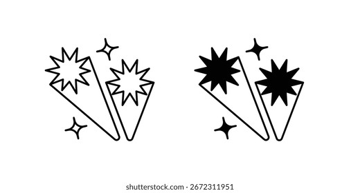 Celebration set icon with white background vector stock illustration