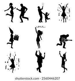 Celebration Silhouettes of Joyful Moments