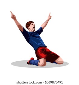 celebration soccer player