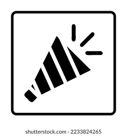 celebration solid Icon. Social media sign icons. Vector illustration isolated for graphic, web design, apps and websites