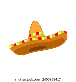 celebration sombrero cartoon. carnival ethnic, festival mariachi, traditional fiesta celebration sombrero sign. isolated symbol vector illustration