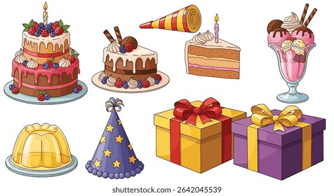 Celebration of Special Occasions Treats and Presents for a Festive Birthday